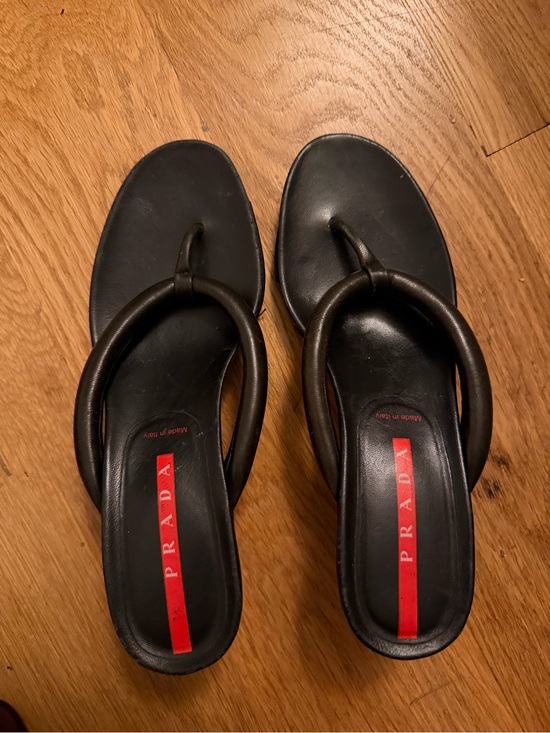 Prada Shoes - Vintage Prada heeled flip flop